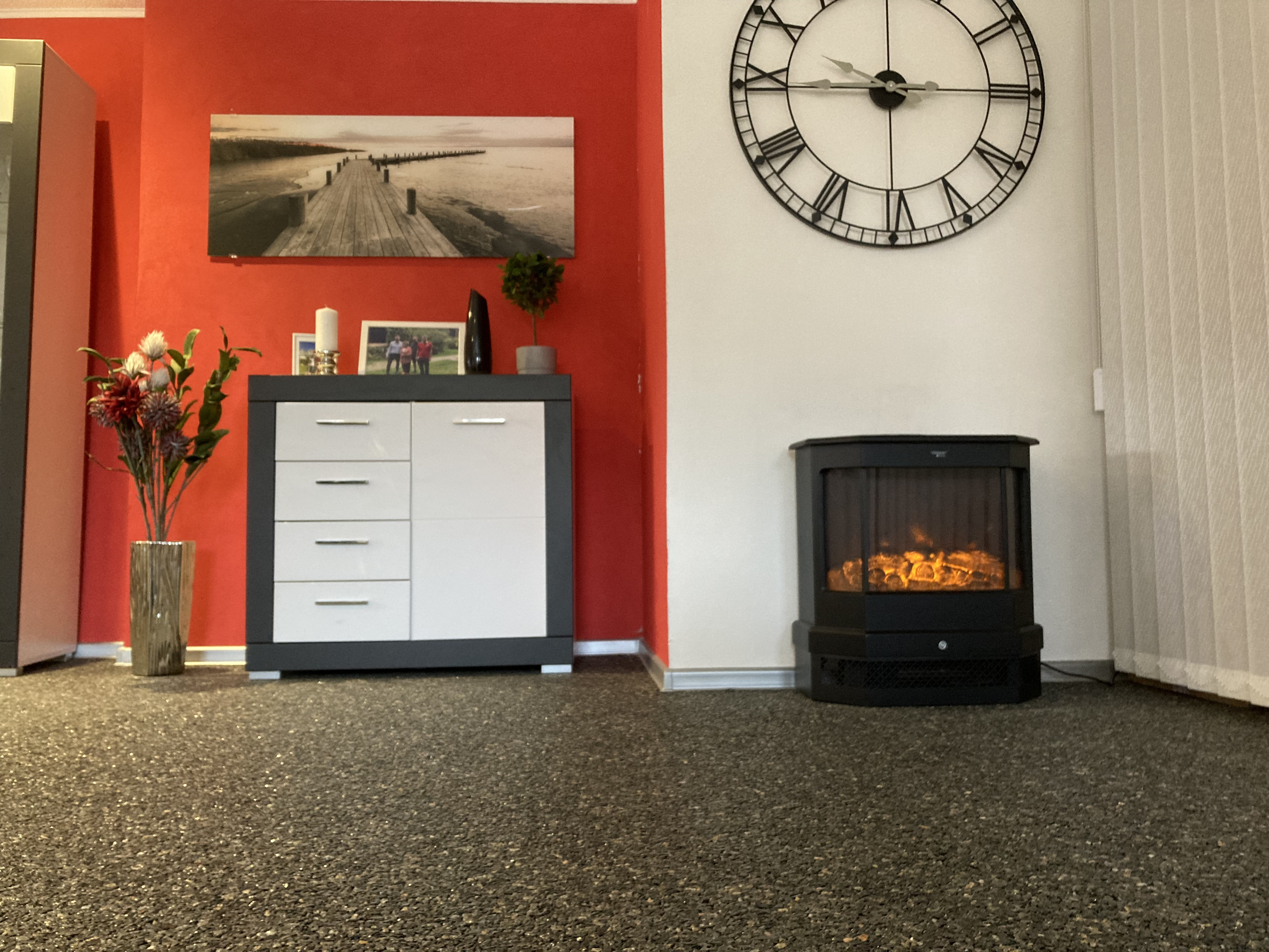 Interiér - kamenný koberec interiér obývací pokoj